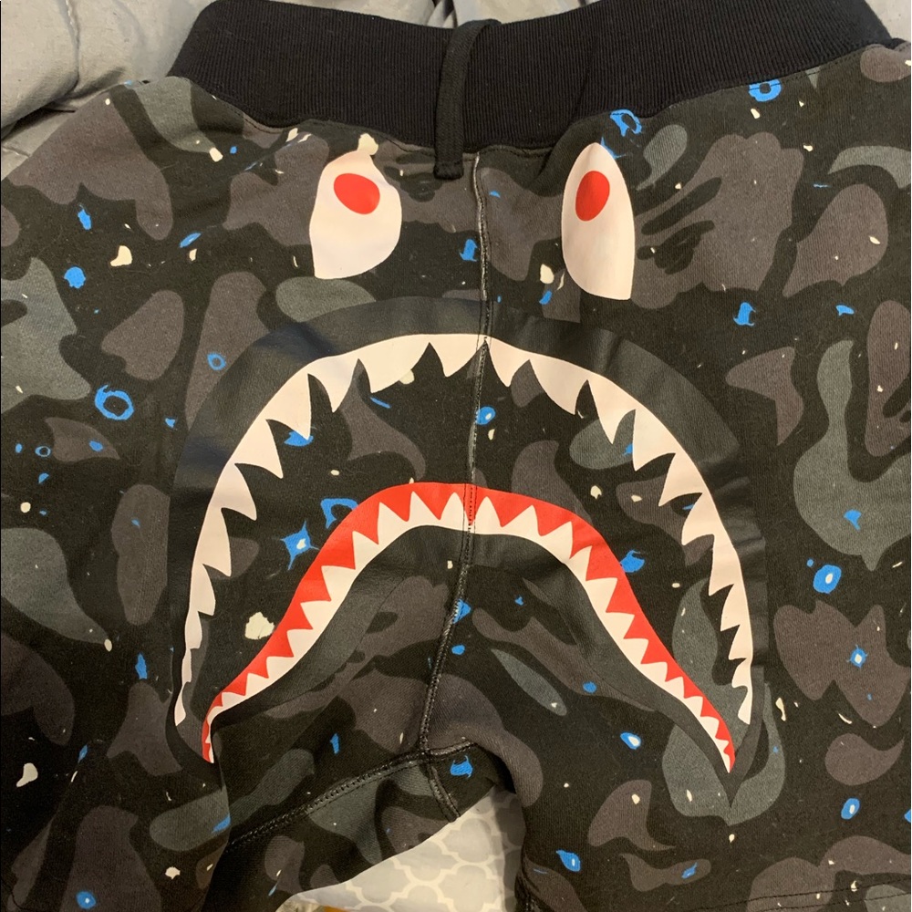 BAPE glow in the dark shorts
